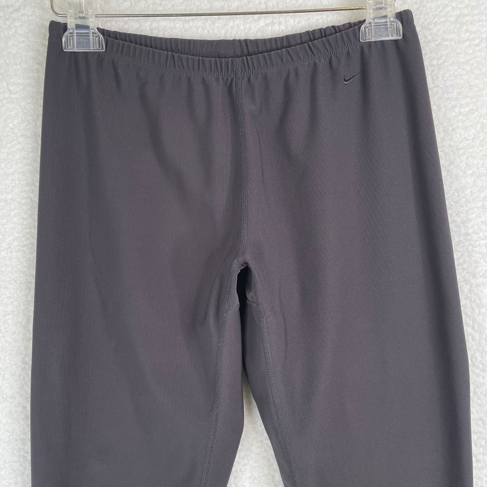 Nike Womens Gray Athletic Leggings Size L 12-14 Polyester Spandex Tights